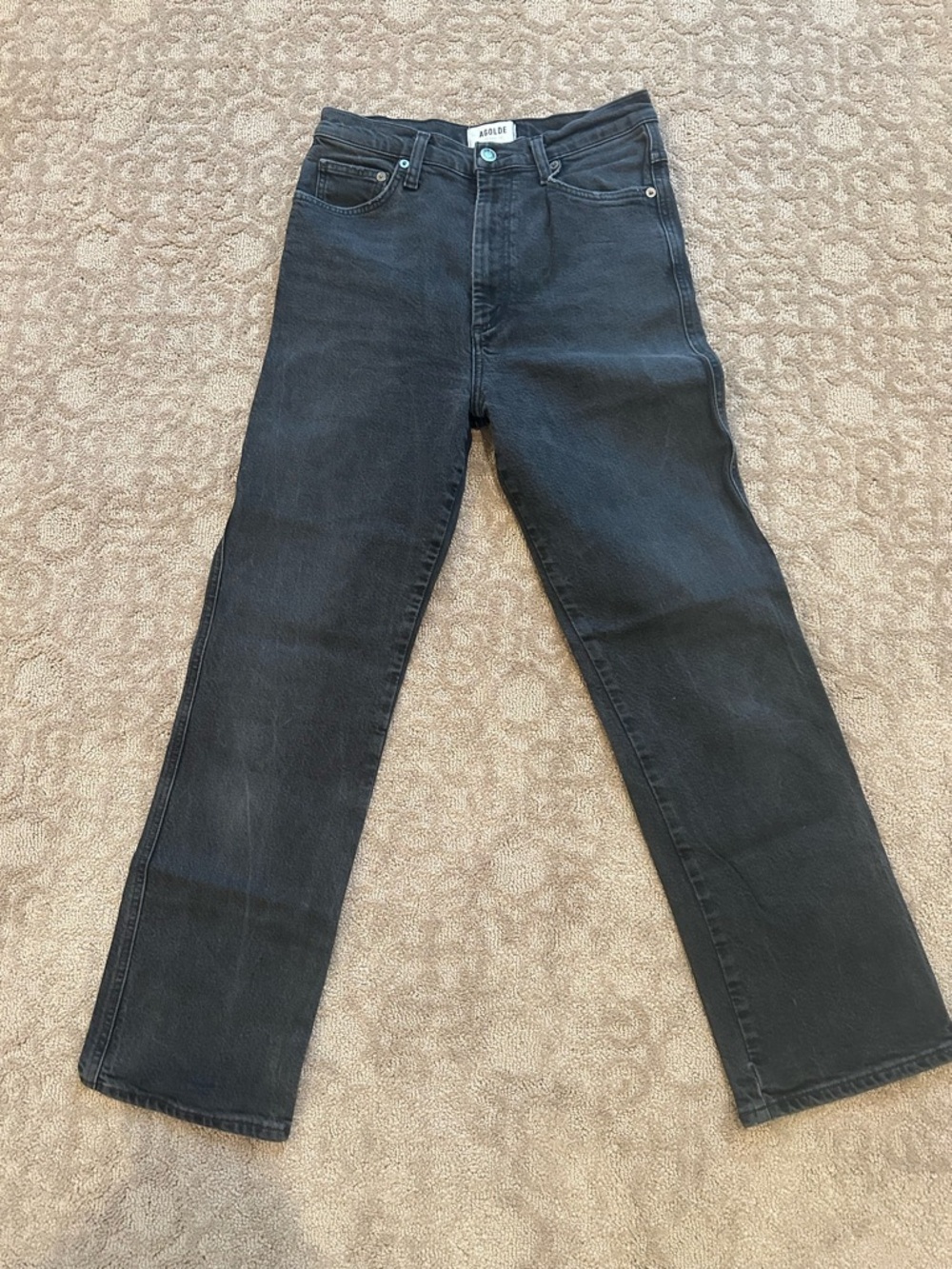 Agolde size 28 90s Pinch Waist High Rise Straight in Black Tea - Picture 4 of 6